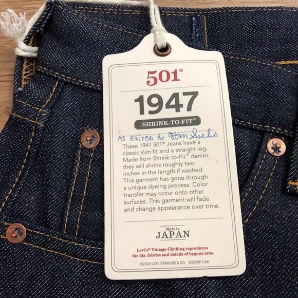 Levis x Tom Sachs 1947 501 XX Made In Japan LVC Vintage 27x32 Hidden Rivets Nike - Picture 7 of 10